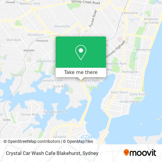 Mapa Crystal Car Wash Cafe Blakehurst