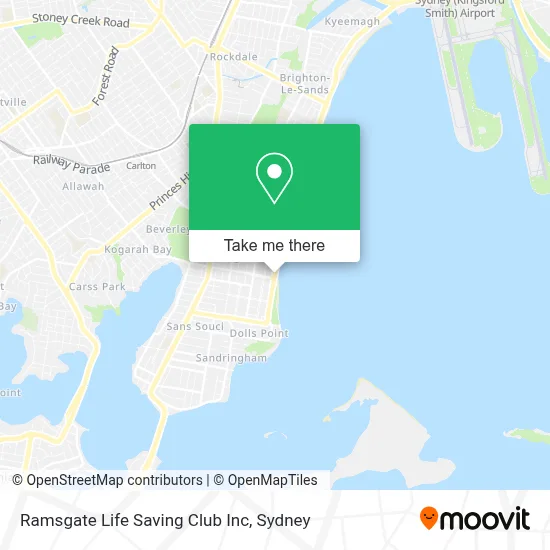 Mapa Ramsgate Life Saving Club Inc