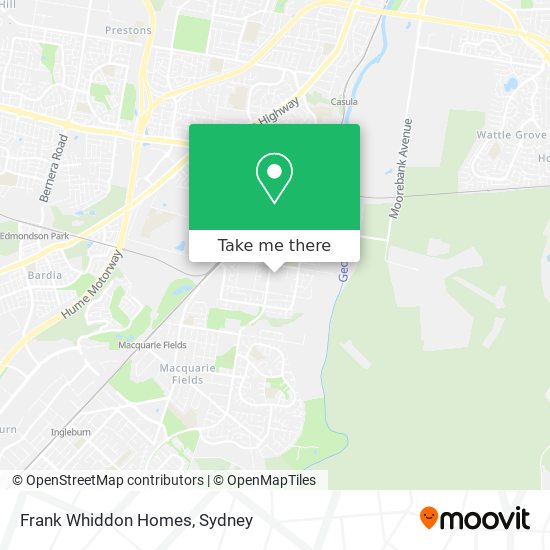 Mapa Frank Whiddon Homes