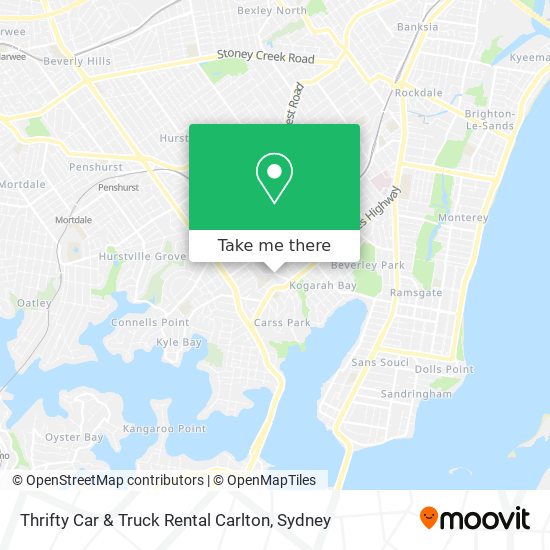 Thrifty Car & Truck Rental Carlton map