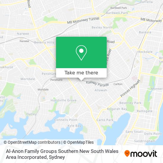 Al-Anon Family Groups Southern New South Wales Area Incorporated map