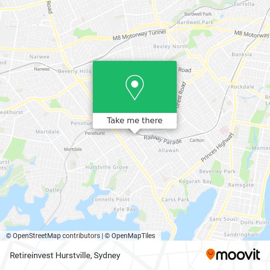 Mapa Retireinvest Hurstville