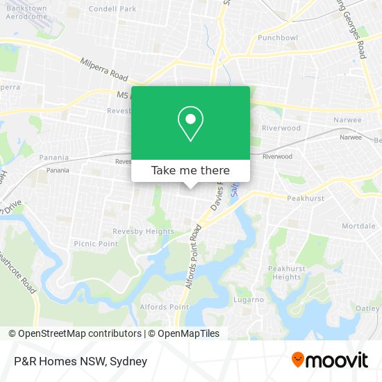 Mapa P&R Homes NSW