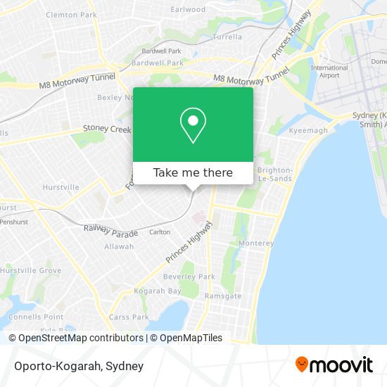 Mapa Oporto-Kogarah