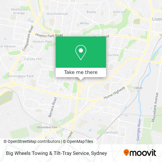 Big Wheels Towing & Tilt-Tray Service map