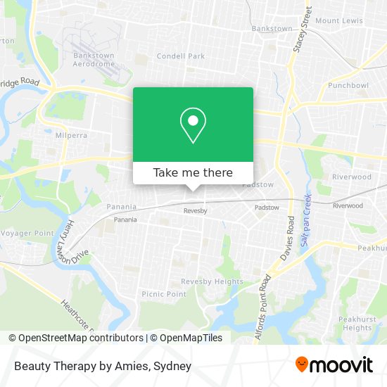 Beauty Therapy by Amies map