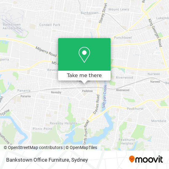 Bankstown Office Furniture map