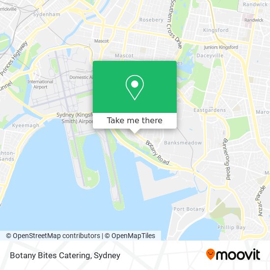 Botany Bites Catering map