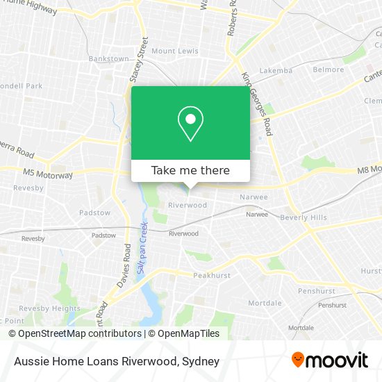 Aussie Home Loans Riverwood map