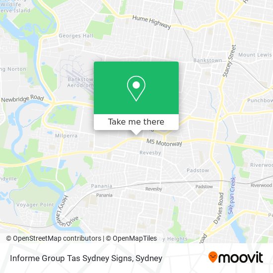 Informe Group Tas Sydney Signs map