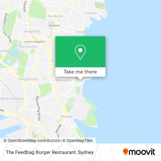 The Feedbag Burger Restaurant map