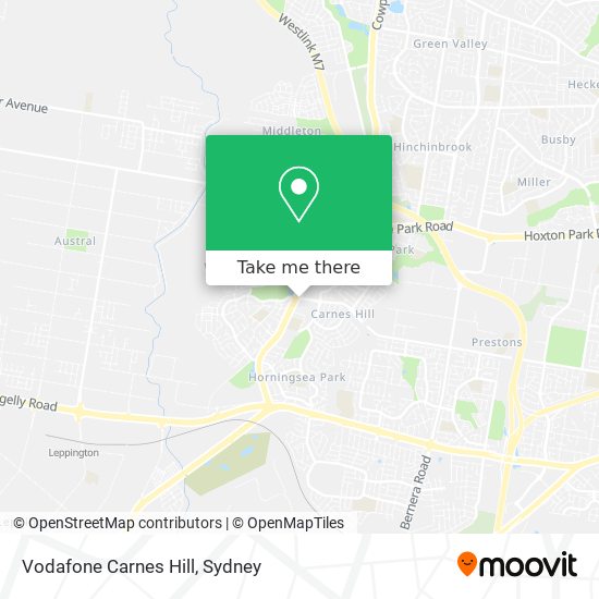 Mapa Vodafone Carnes Hill