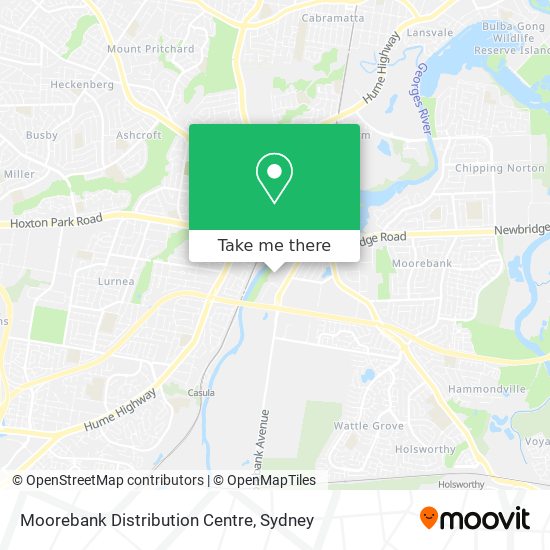 Mapa Moorebank Distribution Centre