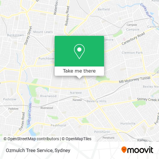 Mapa Ozmulch Tree Service