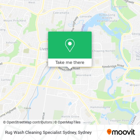 Rug Wash Cleaning Specialist Sydney map