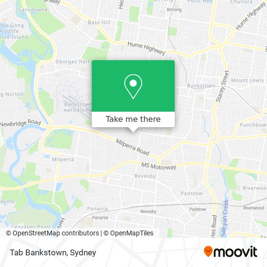 Mapa Tab Bankstown