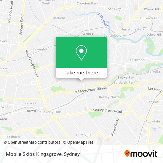 Mobile Skips Kingsgrove map