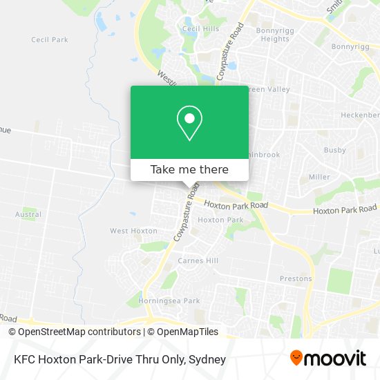 KFC Hoxton Park-Drive Thru Only map