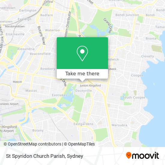 St Spyridon Church Parish map