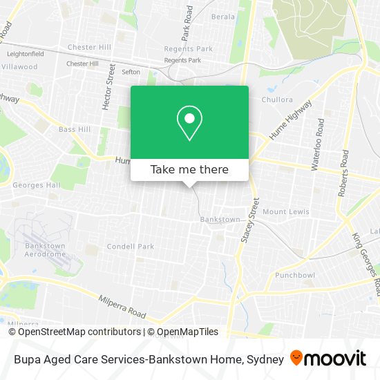 Bupa Aged Care Services-Bankstown Home map