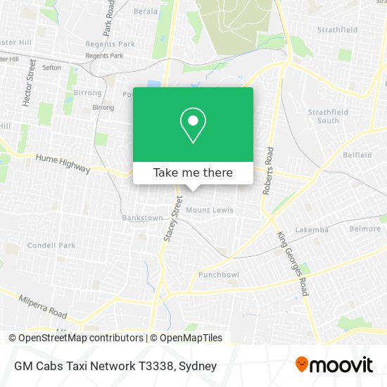 GM Cabs Taxi Network T3338 map