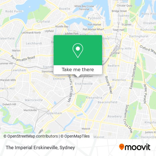 Mapa The Imperial Erskineville