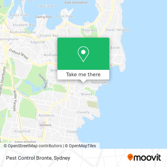 Mapa Pest Control Bronte