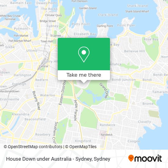 Mapa House Down under Australia - Sydney