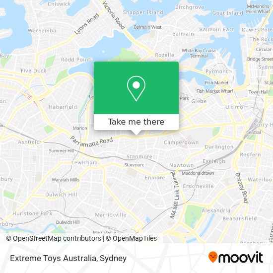 Mapa Extreme Toys Australia