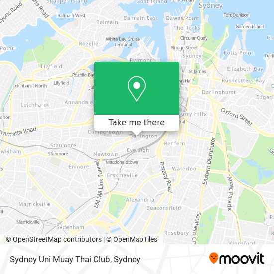 Mapa Sydney Uni Muay Thai Club