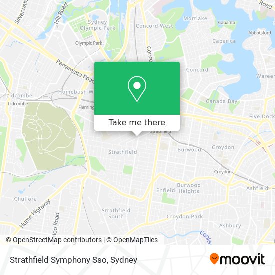 Mapa Strathfield Symphony Sso