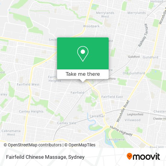 Fairfeild Chinese Massage map