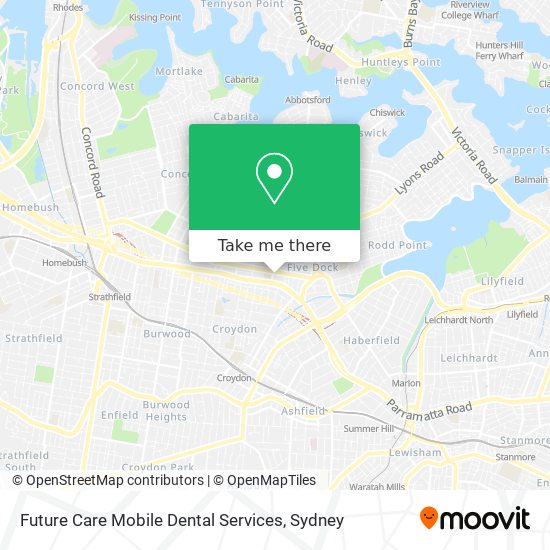 Mapa Future Care Mobile Dental Services