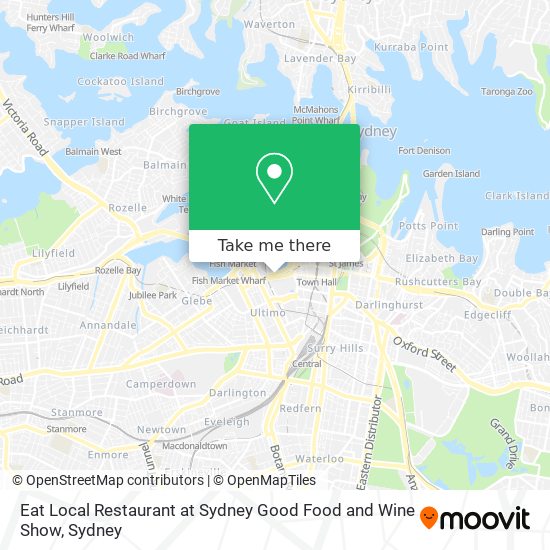 Eat Local Restaurant at Sydney Good Food and Wine Show map