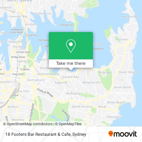 Mapa 18 Footers Bar Restaurant & Cafe