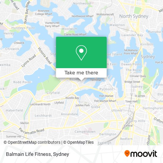 Balmain Life Fitness map