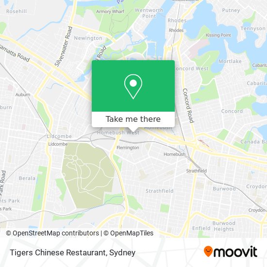 Mapa Tigers Chinese Restaurant