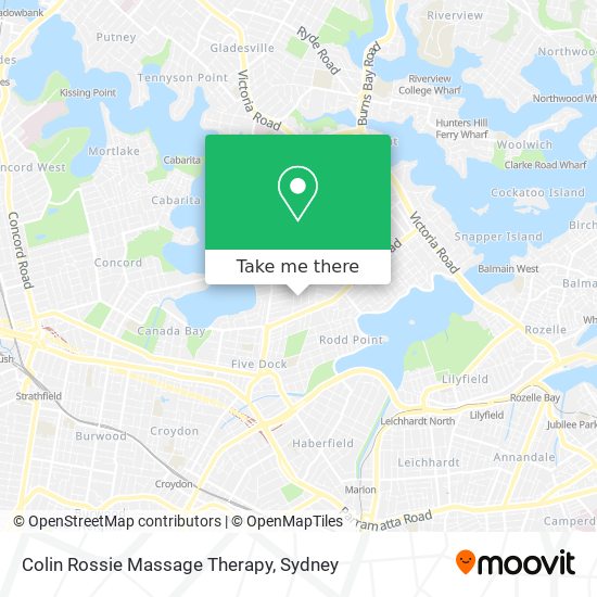 Colin Rossie Massage Therapy map