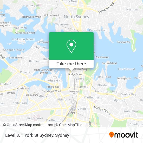 Level 8, 1 York St Sydney map