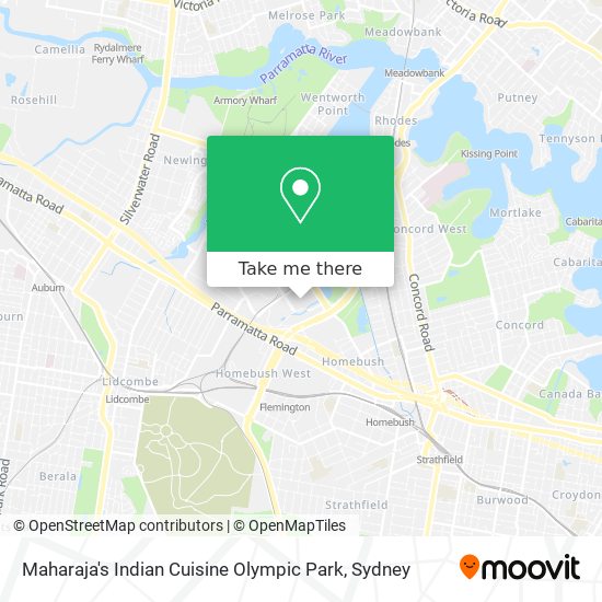Mapa Maharaja's Indian Cuisine Olympic Park