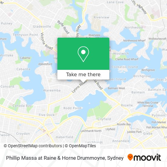 Mapa Phillip Massa at Raine & Horne Drummoyne