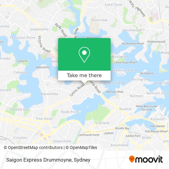 Mapa Saigon Express Drummoyne