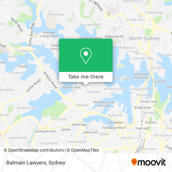 Balmain Lawyers map