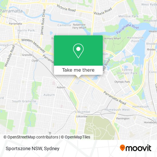 Mapa Sportszone NSW