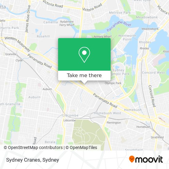 Mapa Sydney Cranes
