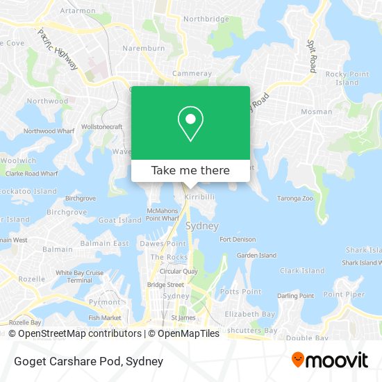 Goget Carshare Pod map