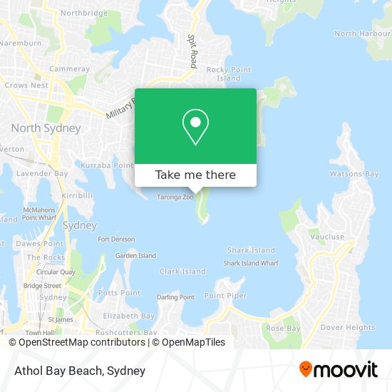 Athol Bay Beach map