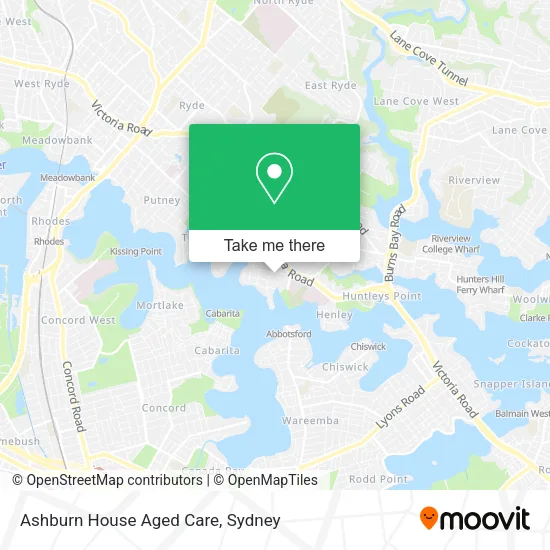 Ashburn House Aged Care map