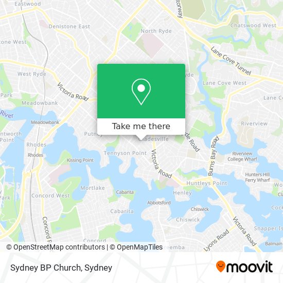 Mapa Sydney BP Church