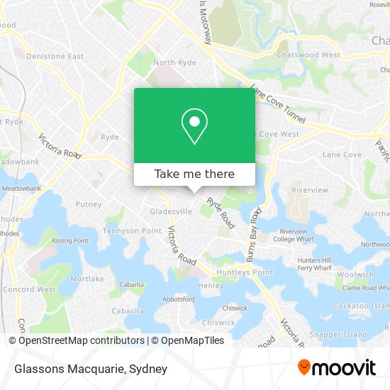 Mapa Glassons Macquarie